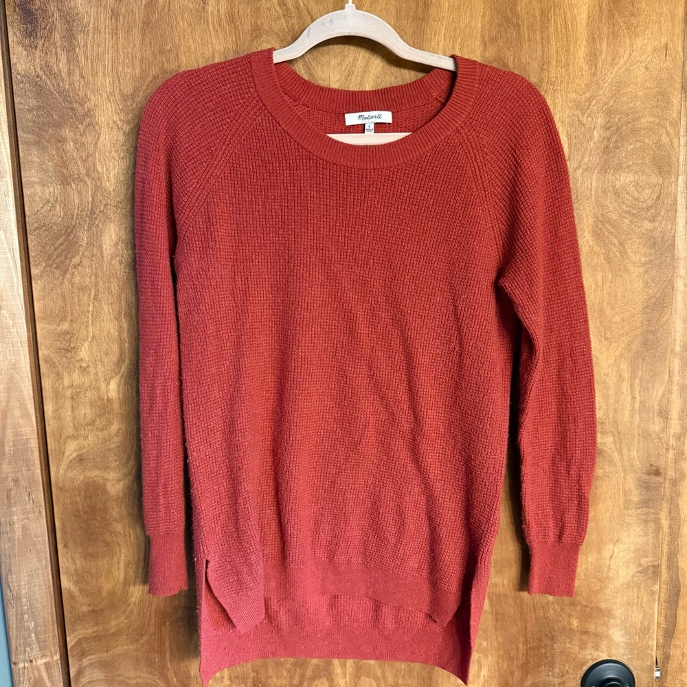 Madewell Raglan Knit High Low Sweater size Small